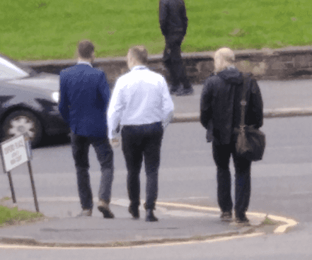 Alex Doodson, Rochdale, with reporter Andrew Robinson, Examiner Live, taking covert footage near a sweet shop