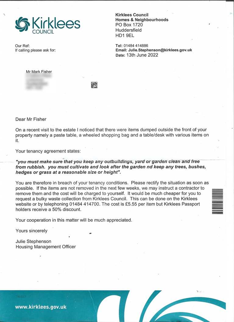 Bogus complaint from Kirklees Council Housing team Bogus complaint from Kirklees Council Housing team